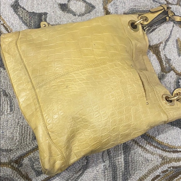 💕 B. Makowsky yellow leather large tote bag 💕 - Picture 8 of 16